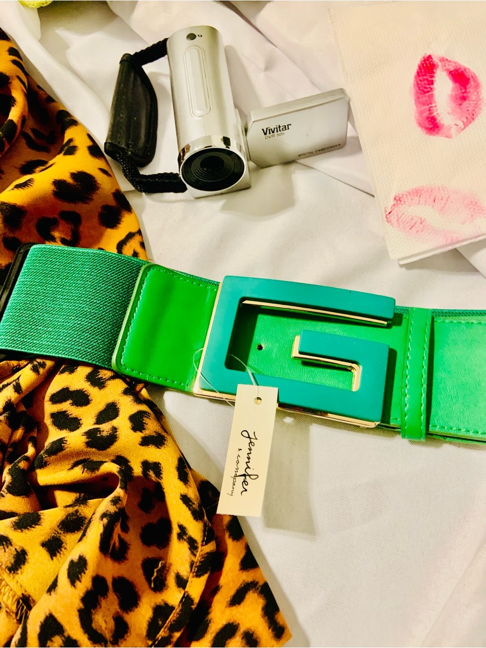 G  Green Elastic Logo Belt - Picture 5 of 5